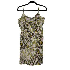 Madewell Floral Sundress Size 12 Fit & Flare 100% Silk Spring Garden Party NEW